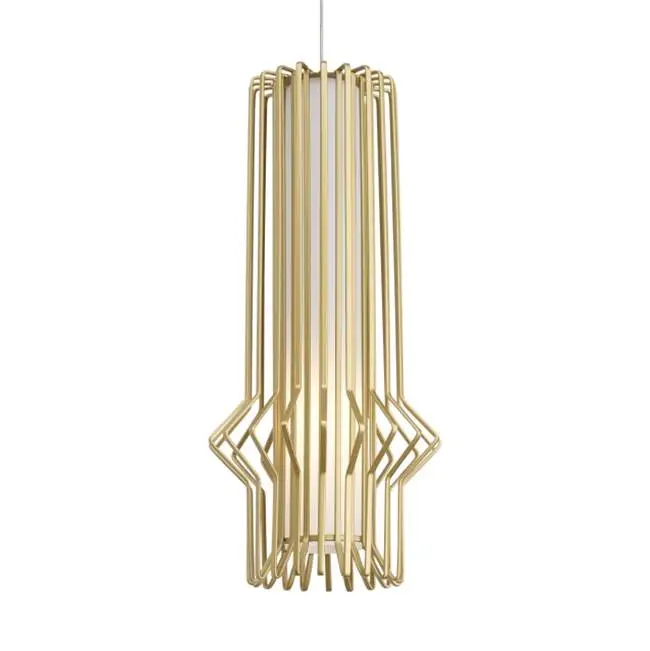 Syrma Mini Pendant in Satin Nickel with Satin Gold MonoRail Bulb(s) Included