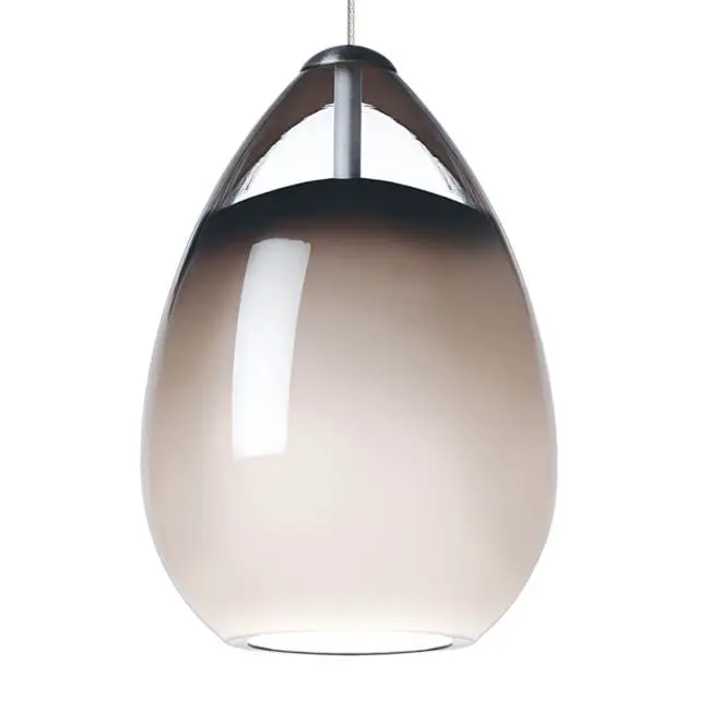 Alina Pendant in Satin Nickel with Smoke Glass Monopoint Bulb(s) Included