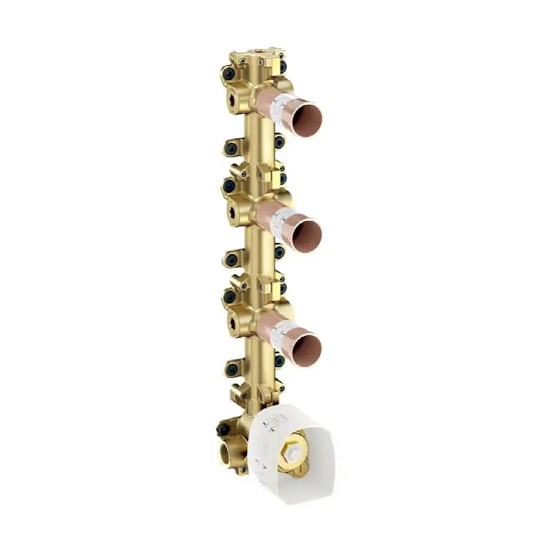 One Rough, Thermostatic Module with 3 Volume Controls