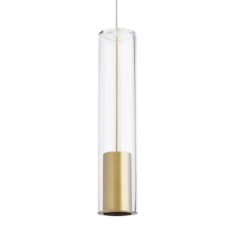 Captra Pendant in Aged Brass with Clear glass Monopoint Bulb(s) Not Included