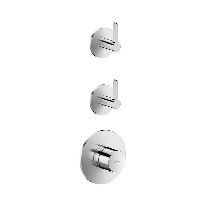 One Thermostatic Module Trim with 2 Volume Controls, Lever Handle