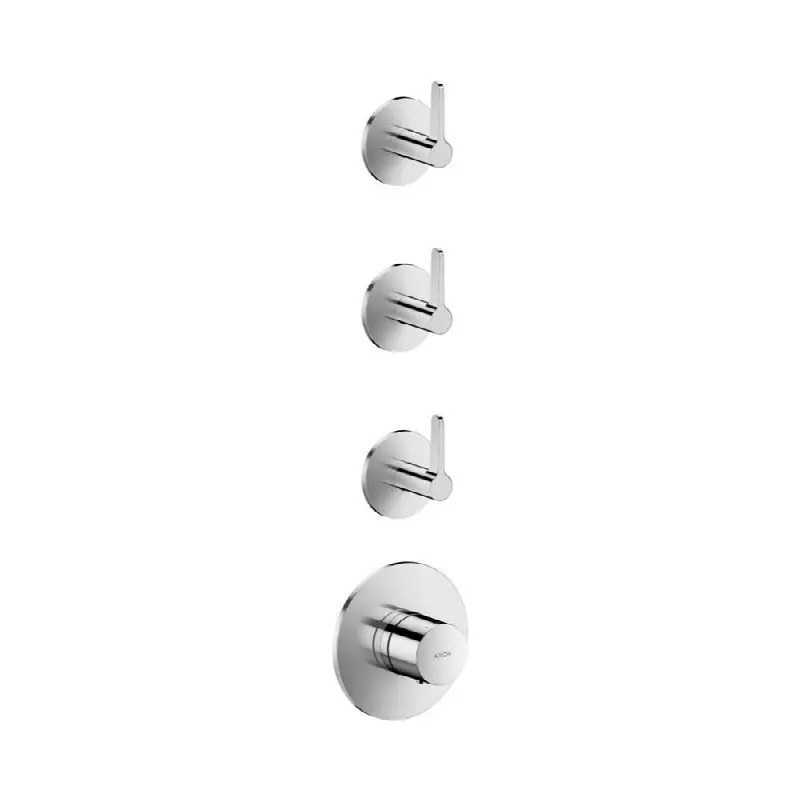 One Thermostatic Module Trim with 3 Volume Controls, Lever Handle