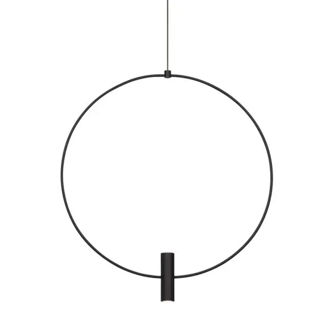 Layla Mini Large Pendant in Nightshade Black with Aluminum Monopoint Bulb(s) Included