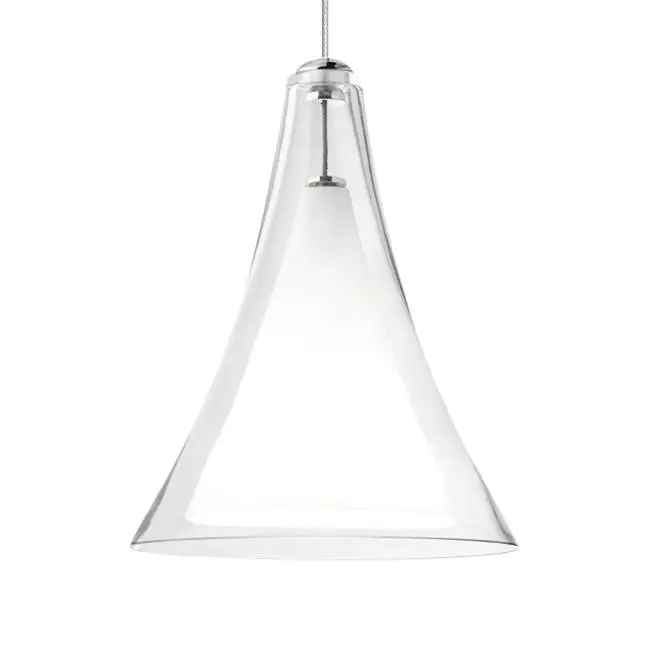 Melrose II Pendant in Satin Nickel with Clear Glass Monopoint Bulb(s) Not Included