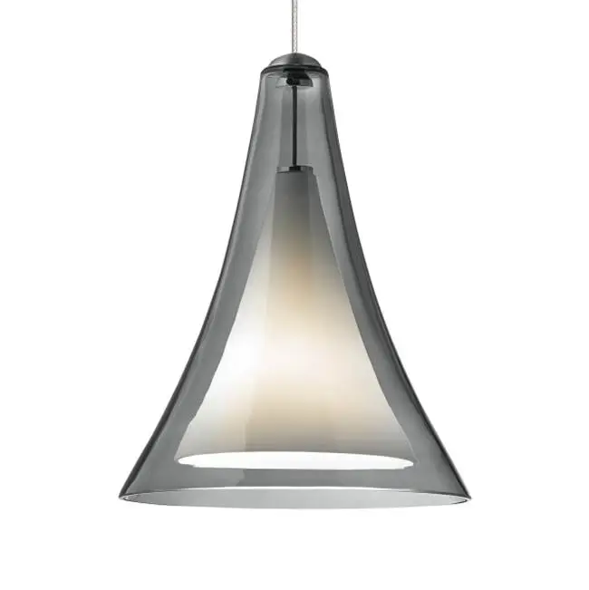 Melrose II Pendant in Satin Nickel with Smoke Glass Monopoint Bulb(s) Not Included