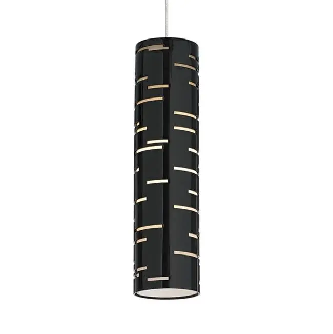 Revel Pendant in Antique Bronze with Gloss Black Monopoint Bulb(s) Not Included