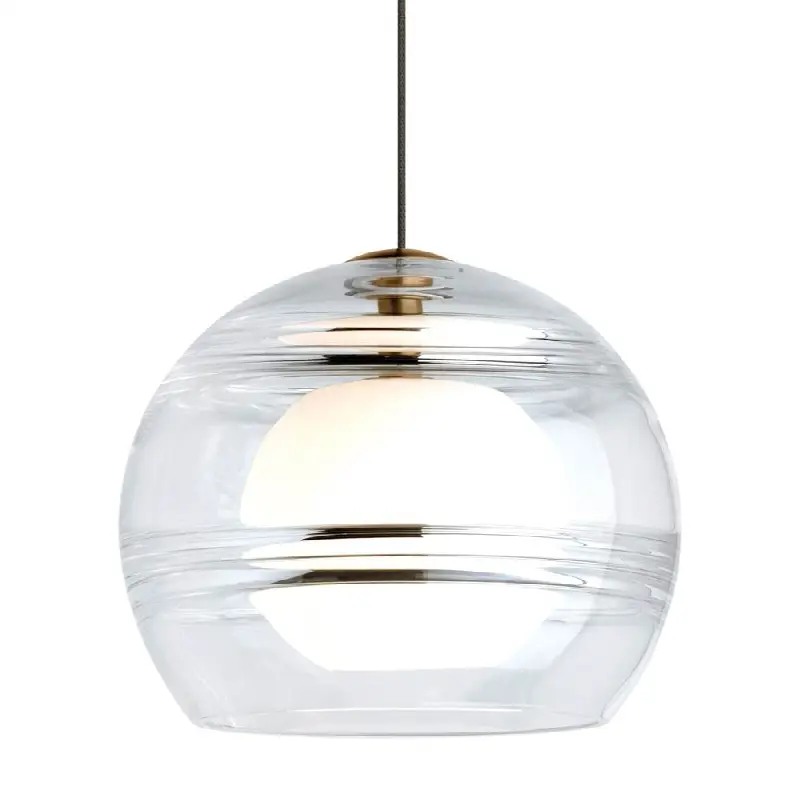 Sedona Pendant in Aged Brass with Clear Monopoint Bulb(s) Included