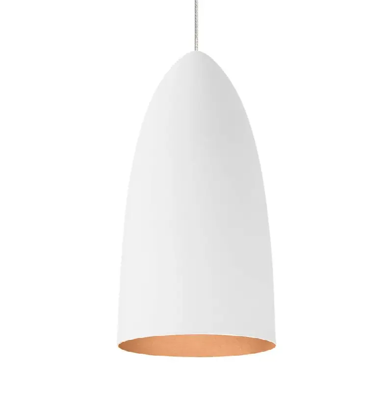 Mini Signal Pendant MonoPoint Rubberized White/Copper satin nickel 3000K 90 CRI 12 volt led 95 cri 3000k