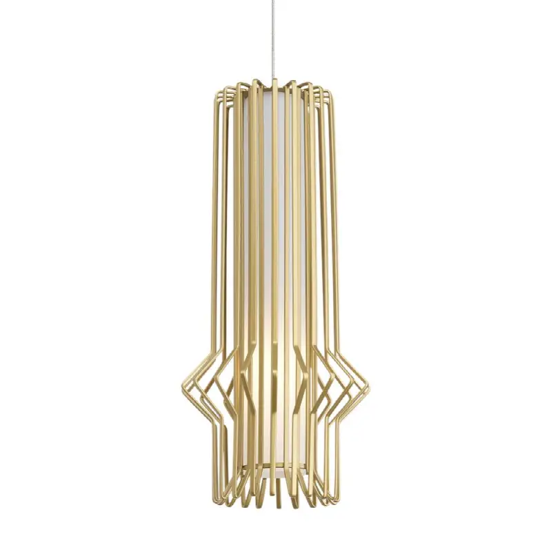 Syrma Mini Pendant in Satin Nickel with Satin Gold Monopoint Bulb(s) Not Included