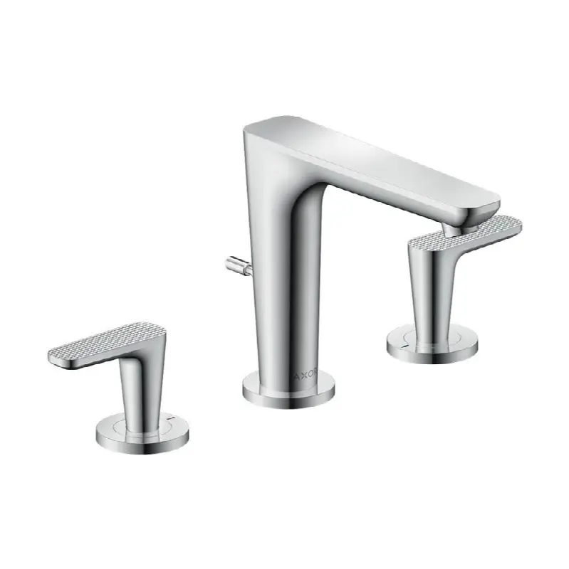AXOR Citterio C Widespread Faucet 125 with Pop-Up Drain- Cubic Cut, 1.2 GPM