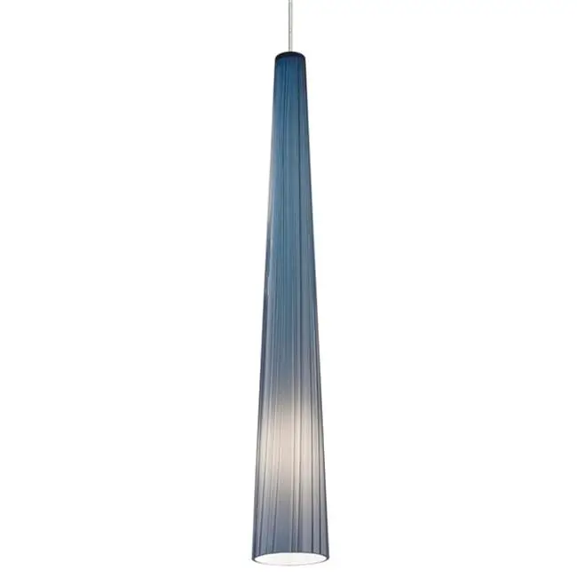 Zenith Large Pendant in Satin Nickel with Steel Blue Glass Monopoint Bulb(s) Included