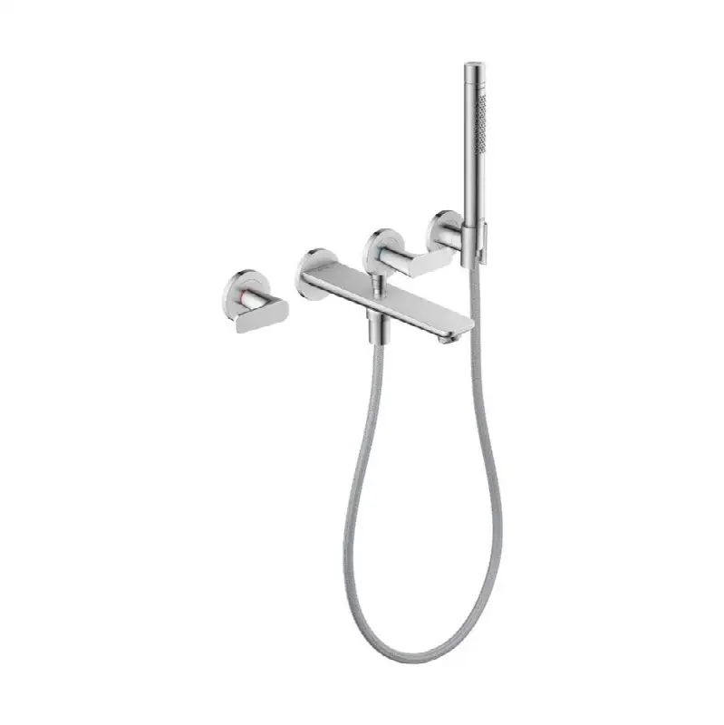 AXOR Citterio C 3-Hole Wall-Mounted Tub Filler with 1.75 GPM Handshower and Holder