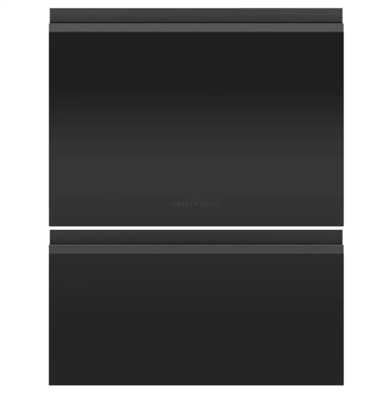 Matte Black Glass Accessory Doors for Double, Tall, Panel Ready, Recessed Handle