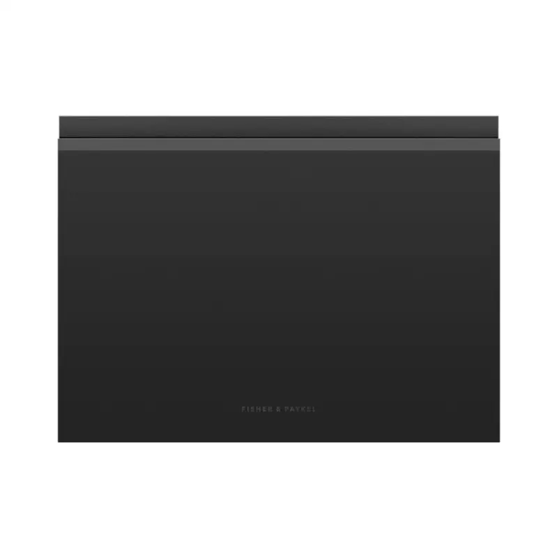 Matte Black Glass Doors for Single, Tall, Panel Ready, Recessed Handle