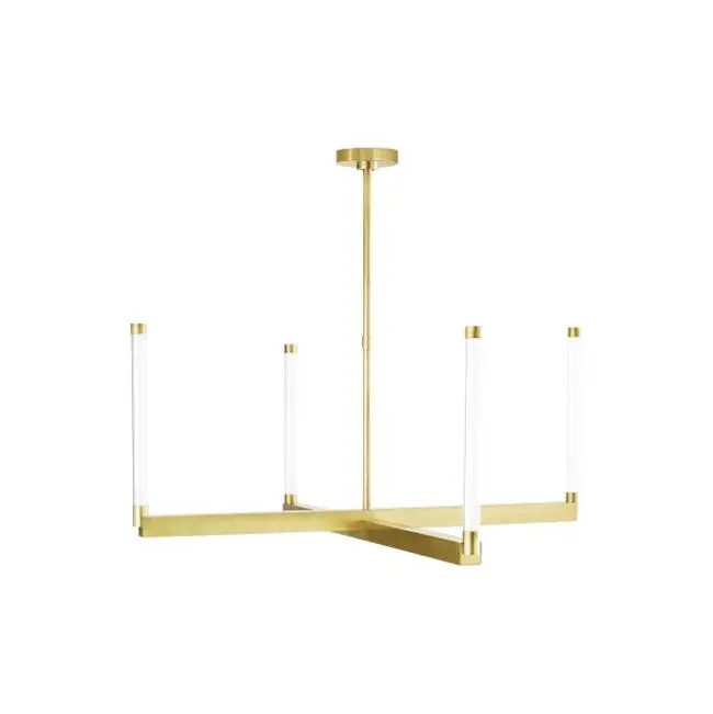 Phobos Large Chandelier Natural Brass Integrated LED 2700K 90 CRI 277V