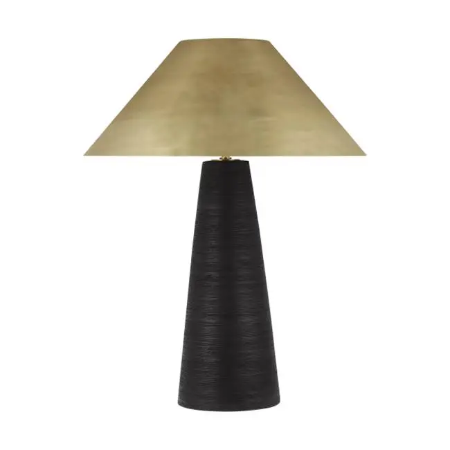Karam Large Table Lamp Black Natural Brass 3000K 90 CRI e26 med base a19 90 cri 3000k 120v