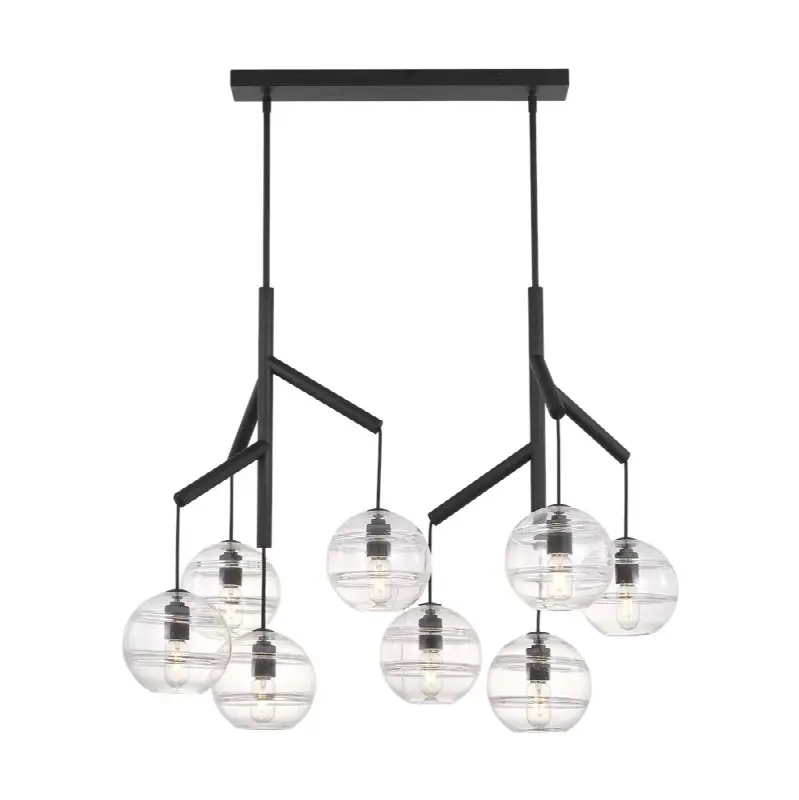 Sedona Double Chandelier Double Clear Nightshade Black Bulb Not Included
