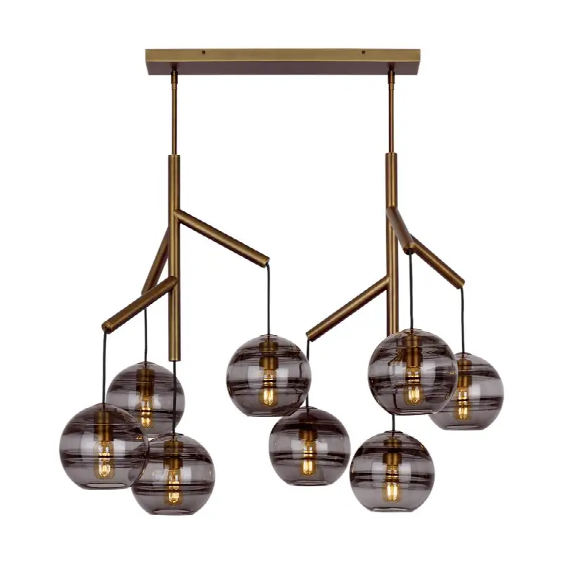 Sedona Double Chandelier Double Transparent Smoke
