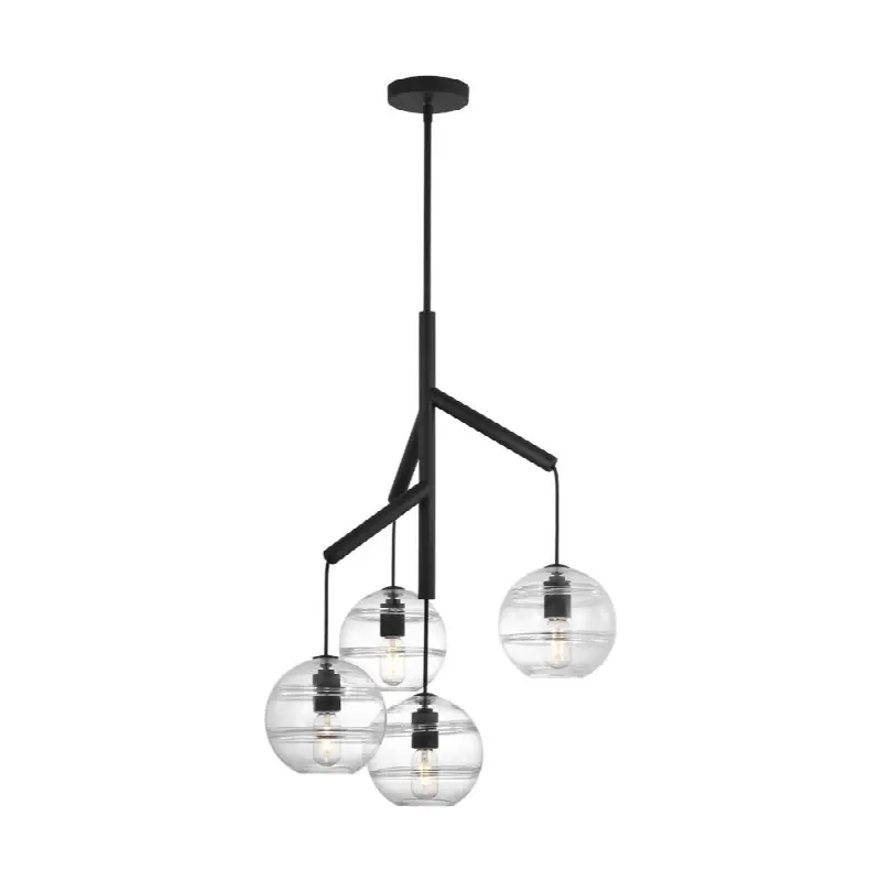 Sedona Single Chandelier Single Clear Nightshade Black Bulb Not Included