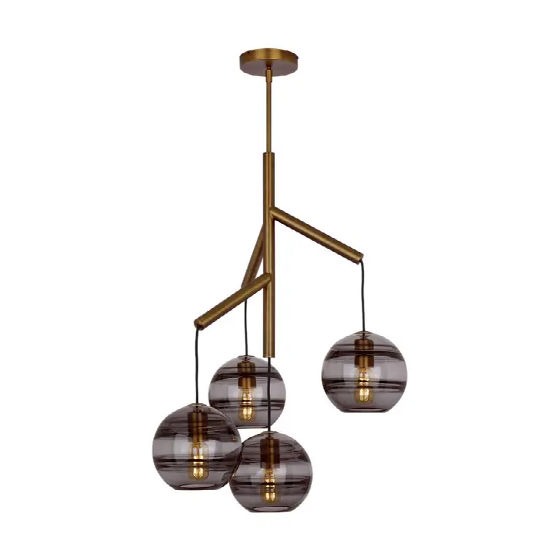 Sedona Single Chandelier Single Transparent Smoke
