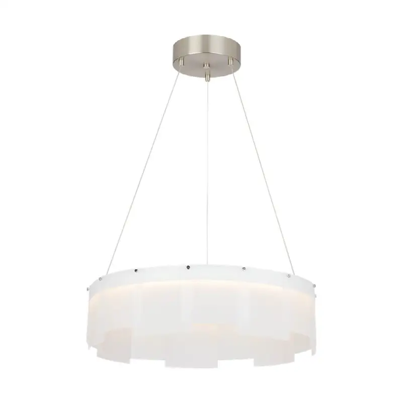 Stratos 30 Chandelier 30" Diameter Frost/Satin Nickel 2700K 90 CRI led 90 cri 2700k 120v