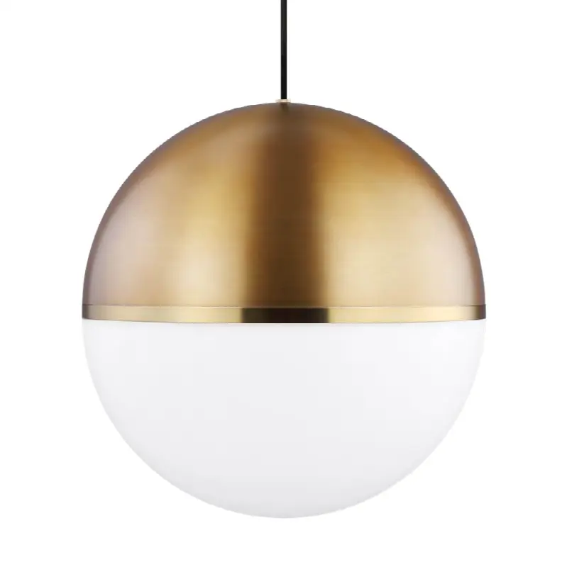 Akova Grande Pendant Aged Brass/Bright Brass 2700K 90 CRI med. base a21 led 90cri 2700k 120v