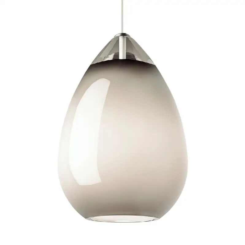 Alina Grande Pendant Smoke Satin Nickel Bulb Not Included