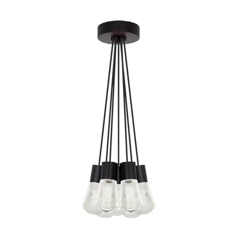 Alva Pendant 7-LITE CHANDELIER Black Cord