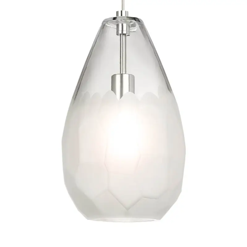 Briolette Grande Pendant Frost Satin Nickel 2700K 90 CRI a19 led 90 cri 2700k 120v
