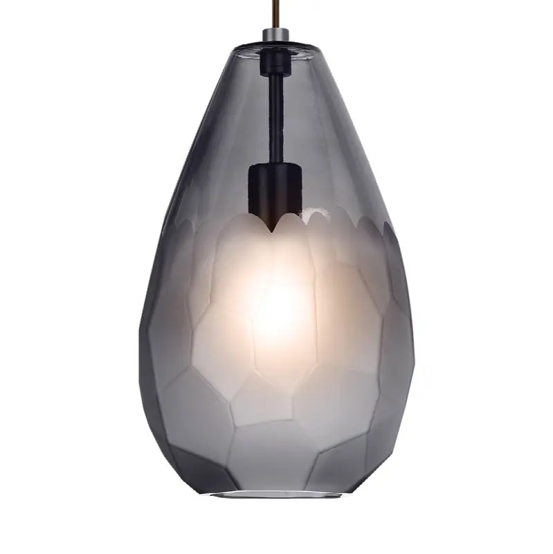 Briolette Grande Pendant Smoke Satin Nickel A19 LED 2700K 90 CRI 120V