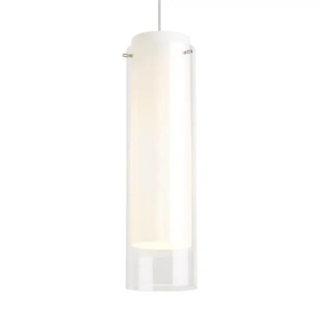 Echo Grande Pendant in Satin Nickel with Clear Glass Bulb(s) Not Included