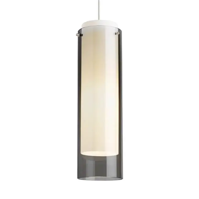 Echo Grande Pendant in Satin Nickel with Transparent Smoke Glass Bulb(s) Included