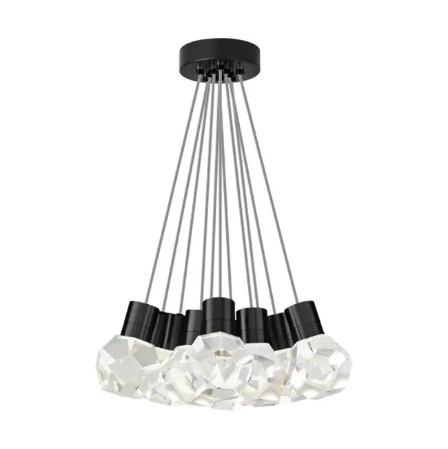 Kira Pendant 11-Light Gray Cord Black Integrated LED 90 CRI 3000-2200K 120V