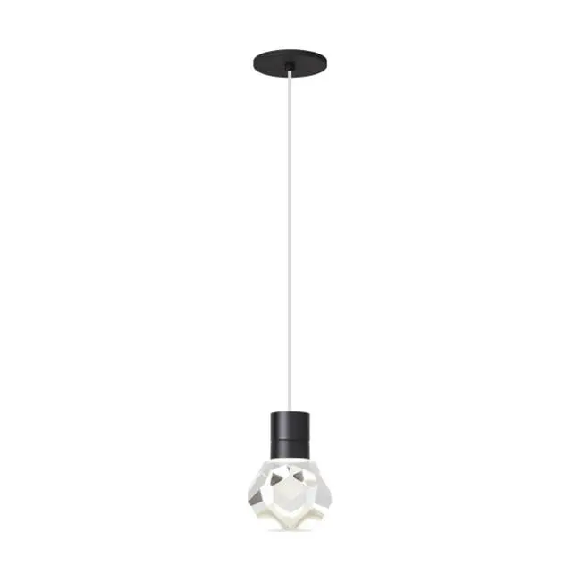 Kira Pendant 1-Light White Cord Black 3000K Integrated LED 90 CRI 3000K 120V