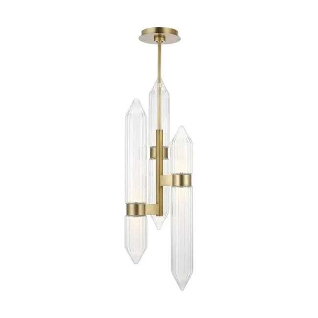Langston Large Pendant Plated Brass Integrated LED 2700K 90 CRI 120V