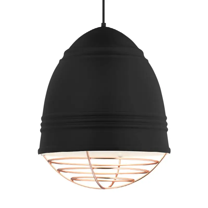 Loft Grande Pendant Rubberized Black w/ White Interior 2700K 90 CRI a19 led 90 cri 2700k 120v (t20/t24)