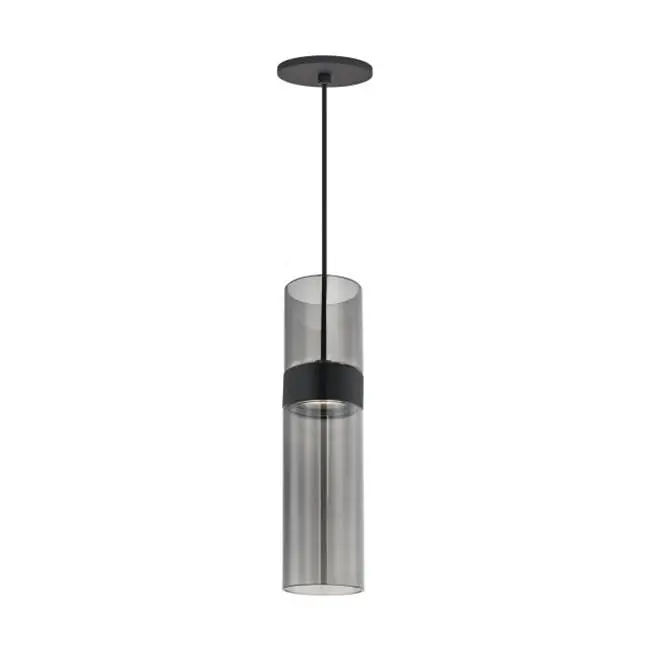 Manette Medium Pendant Transparent Smoke Glass