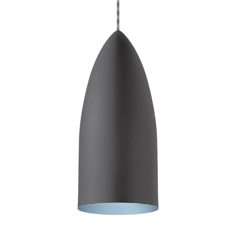 Signal Pendant in Rubberized Gray and Blue Bulb(s) Included
