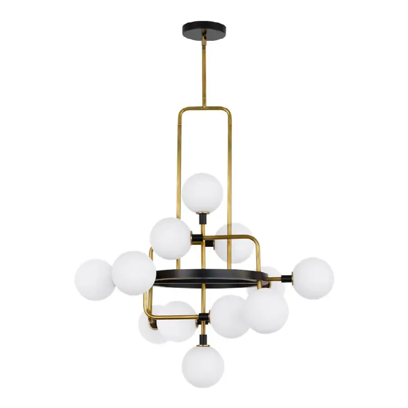 Viaggio Chandelier in Opal/Brass Bulb Not Included
