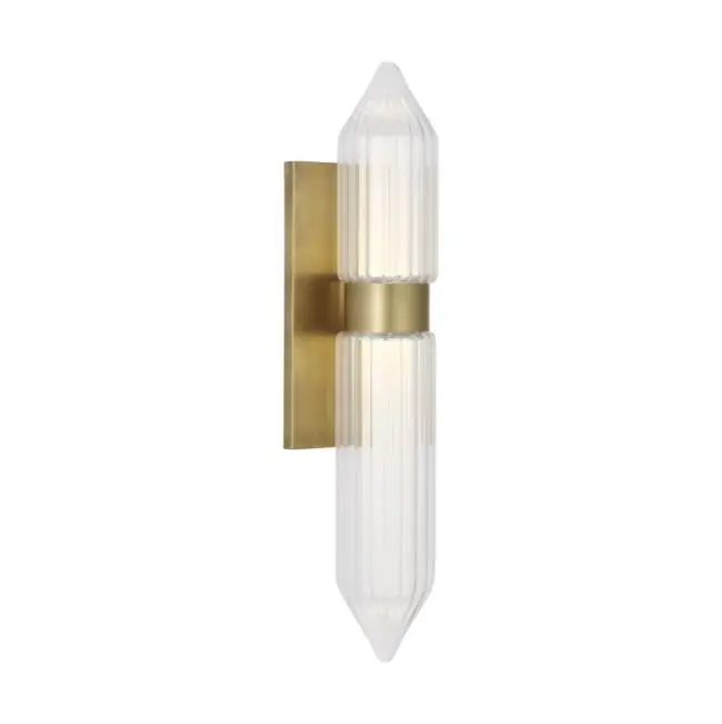 Langston Large Wall Sconce Plated Brass Integrated LED 90 CRI 2700K 120V