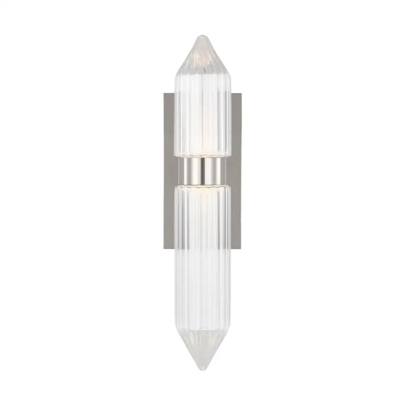 Langston Large Wall Sconce Polished Nickel Integrated LED 2700K 90 CRI 120V