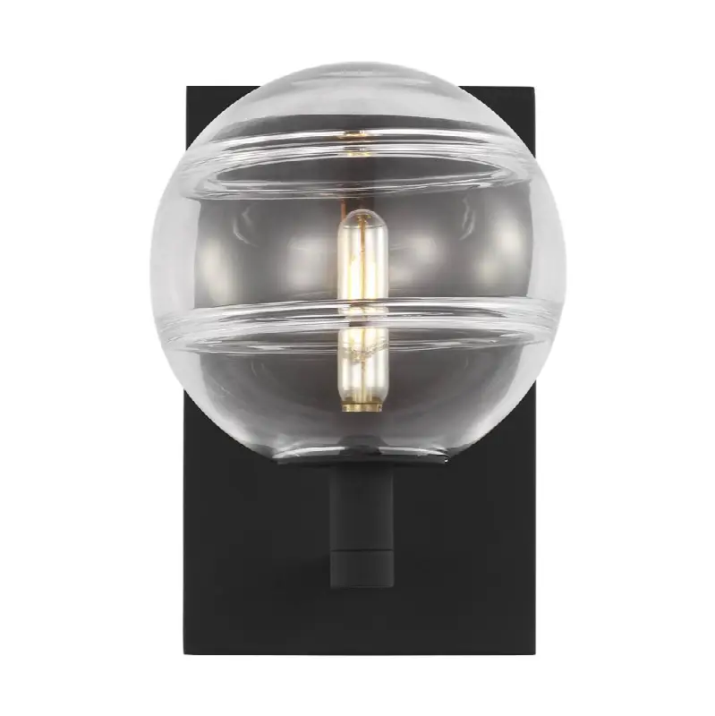 Sedona Wall Clear Nightshade Black Bulb Not Included