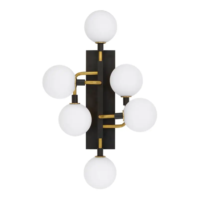 Viaggio Wall Opal/Brass Bulb Not Included