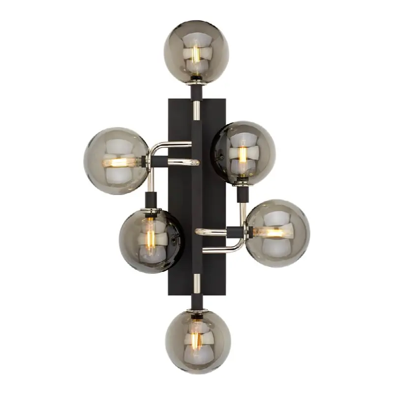 Viaggio Wall Smoke/Polished Nickel 2700K 90 CRI t6 led 90 cri 2700k 120v