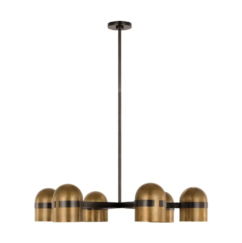 Octavia Large Chandelier Blackened Bronze/bright worn brass 2700K 90 CRI