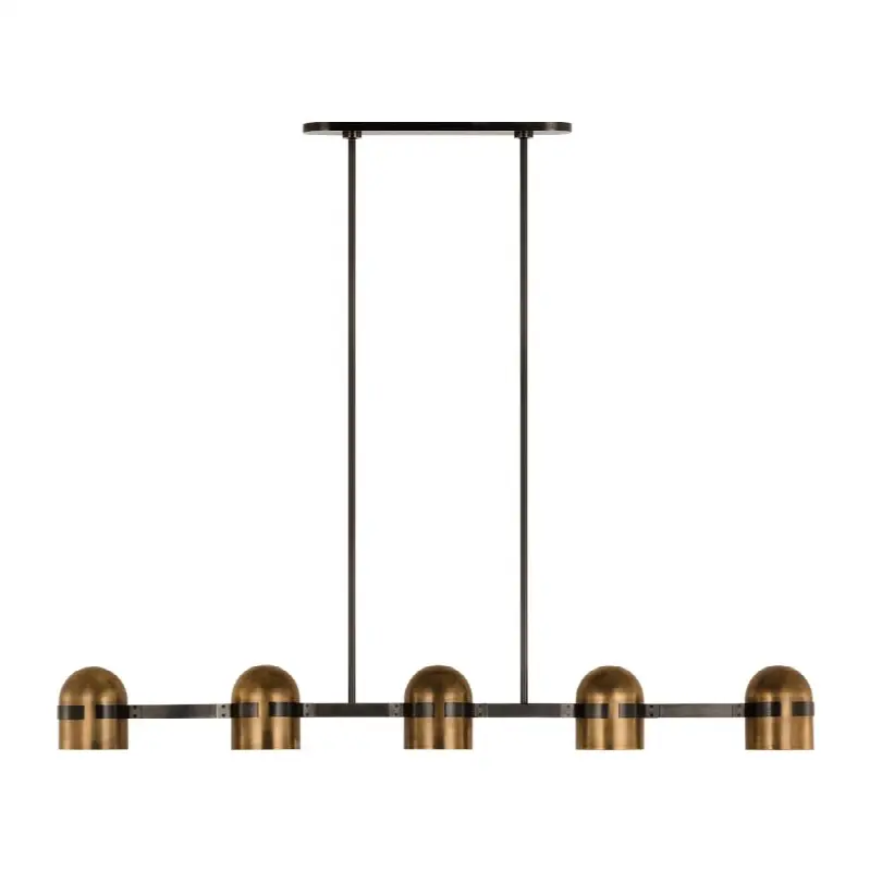 Octavia X-Large Linear Chandelier Blackened Bronze/bright worn brass 2700K 90 CRI