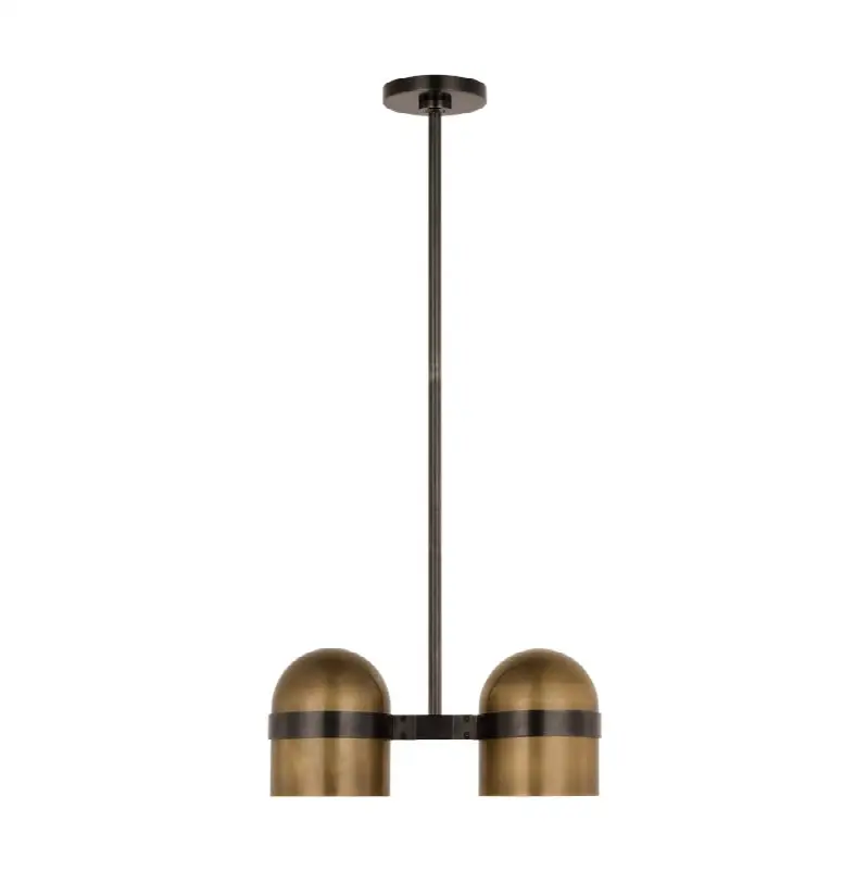 Octavia Large Pendant Blackened Bronze/bright worn brass 2700K 90 CRI