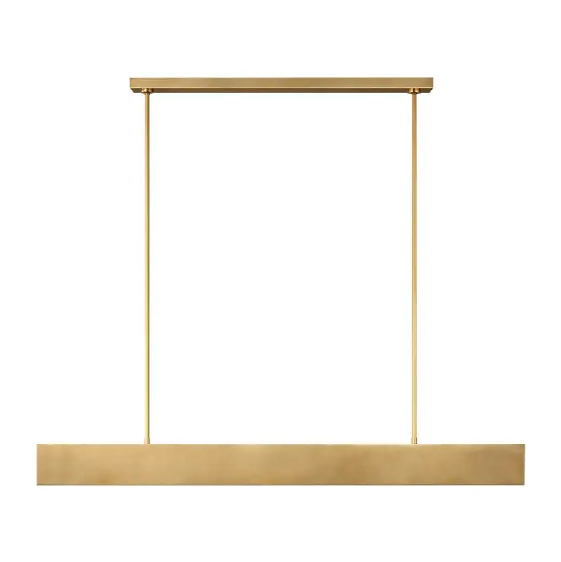 Pench Large Tapered Linear Chandelier Natural Brass 2700K 90 CRI