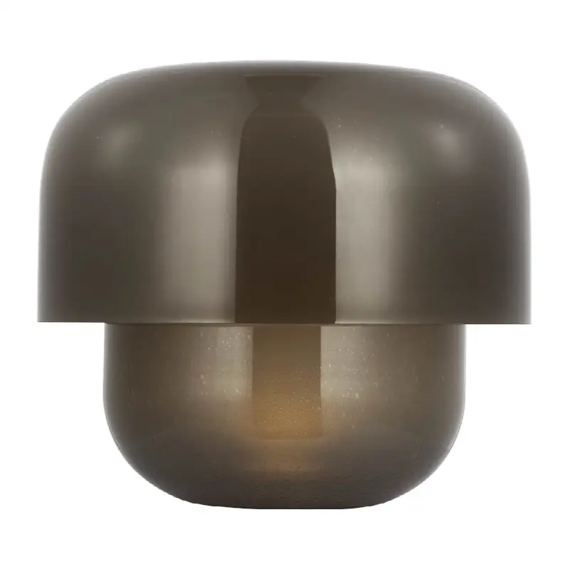 Bolete Small Table Lamp Seeded Smoke hand rubbed antique brass 2700K 90 CRI