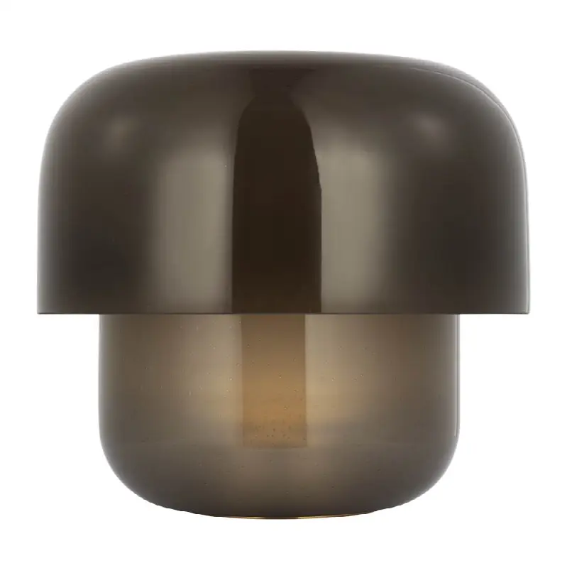 Bolete Accent Table Lamp Seeded Smoke hand rubbed antique brass 2700K 90 CRI